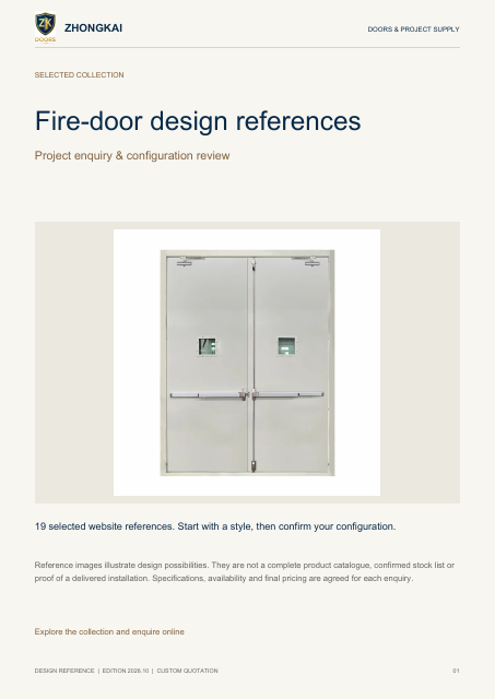 Cover of Fire-door design references PDF