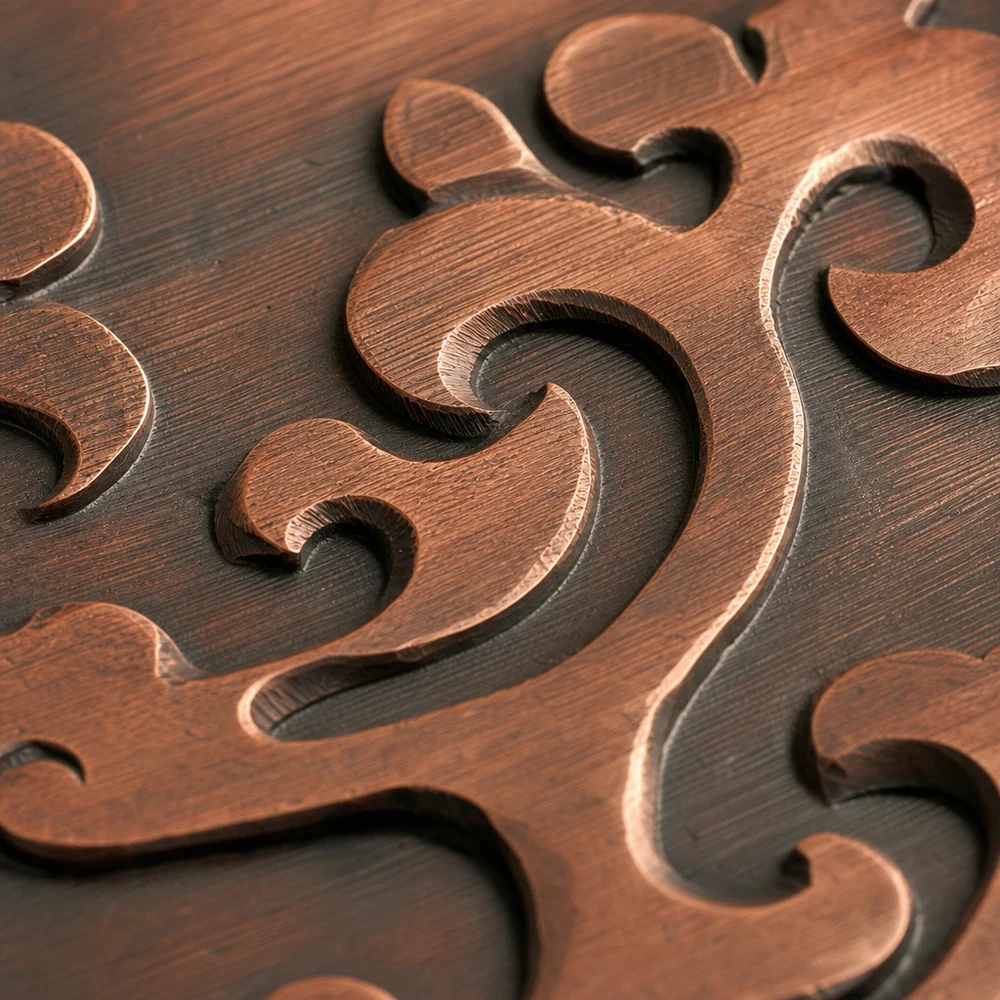 Copper entrance doors surface design reference