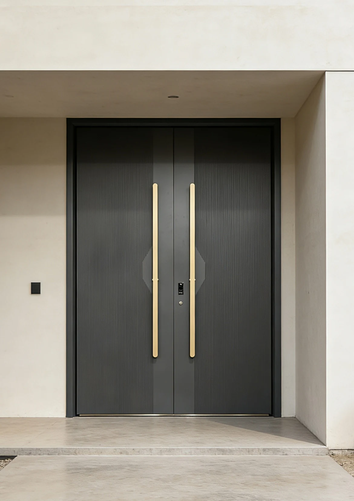 Minimal twin-leaf entrance