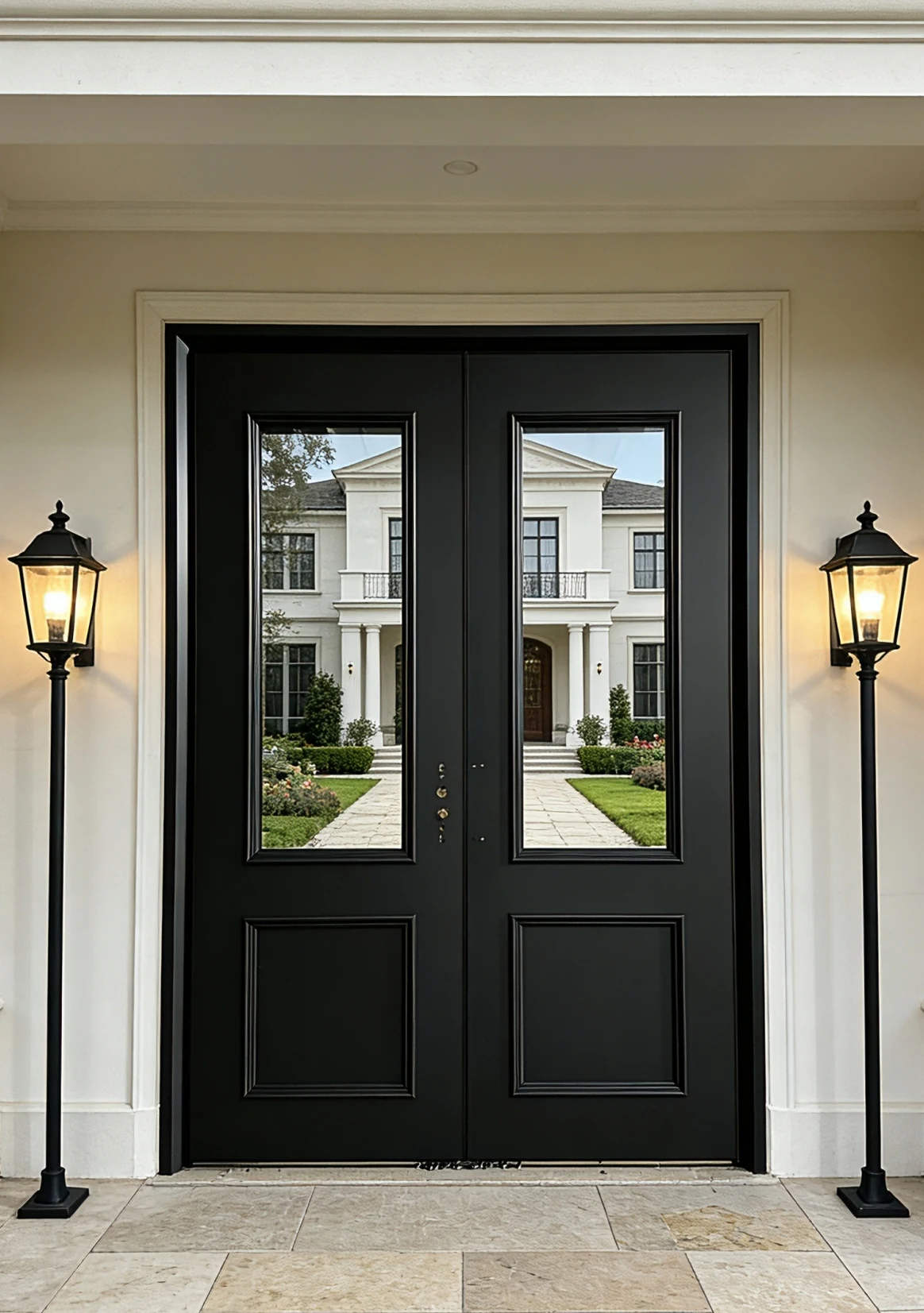 Glazed classic double entrance