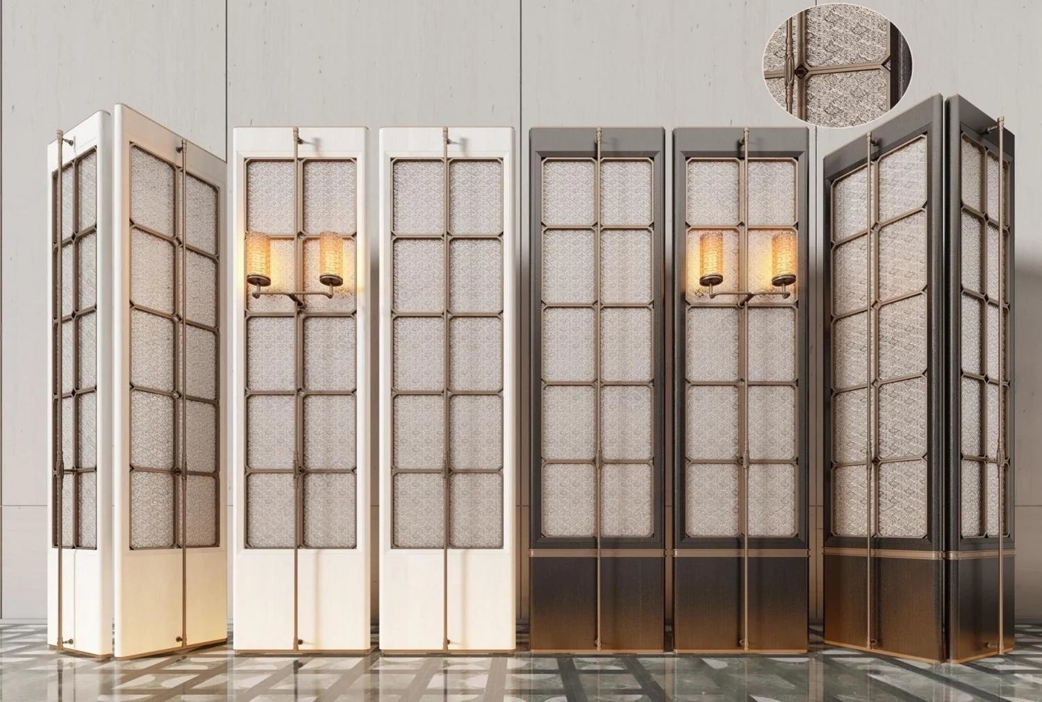 Classic framed folding partition