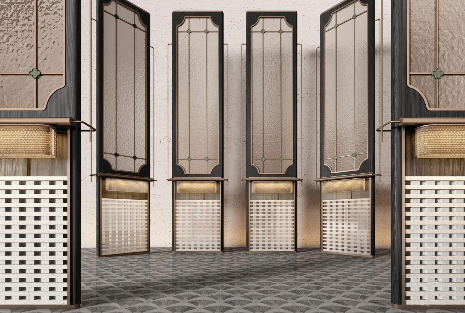 Framed hospitality partition