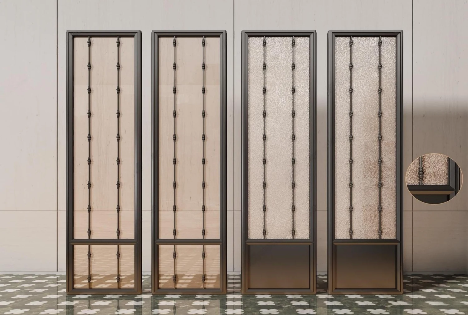 Slim decorative frame divider