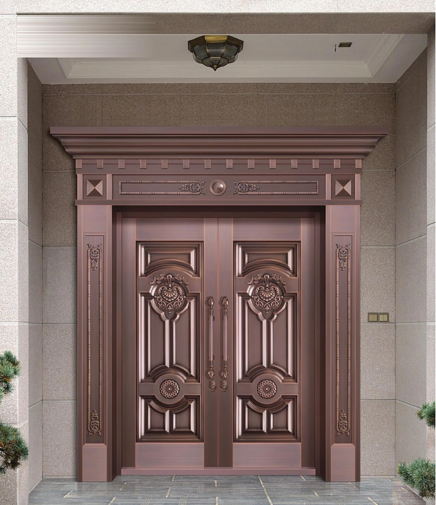 Sculpted classical entrance