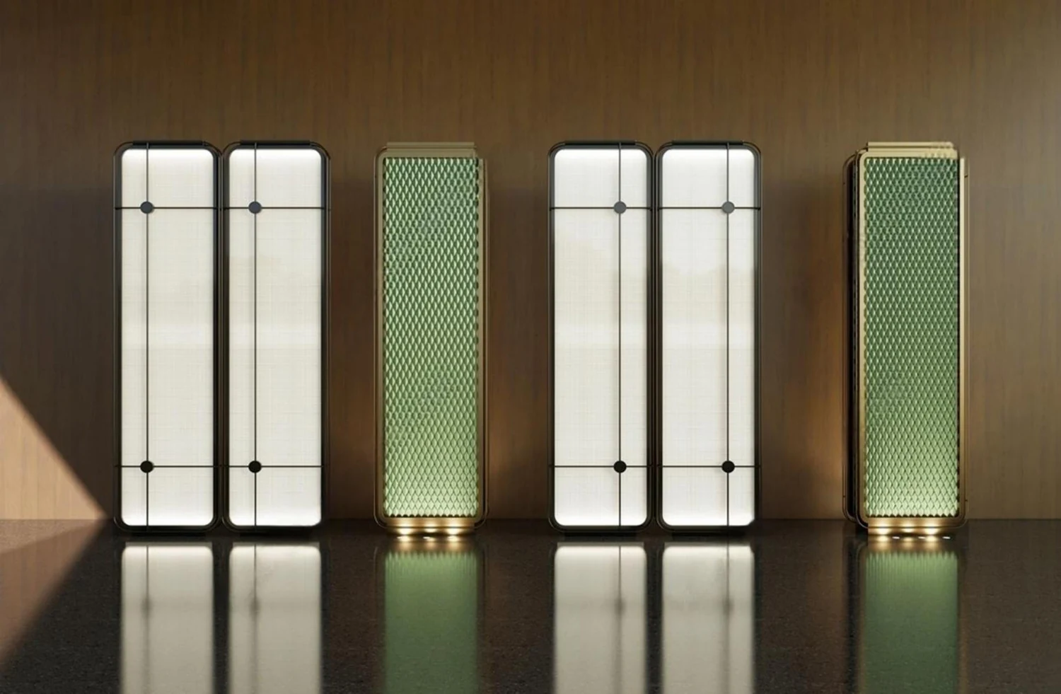Rounded-panel privacy divider collection